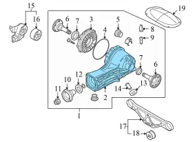 01R525053K AUDI Rear Axle Differential A8 Quattro #3
