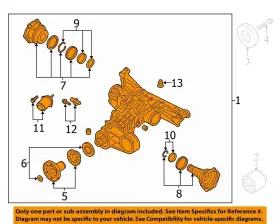 0BC500043Q AUDI Differential Carrier Rear Axle #3