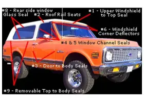 RTBS091-LH BROTHERS TRUCKS Removeable Top Bedside Seal Left