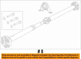 52123974AJ CHRYSLER OEM Axle Differential Drive Shaft #2
