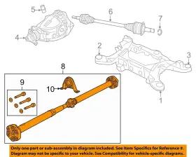 52123974AJ CHRYSLER OEM Axle Differential Drive Shaft