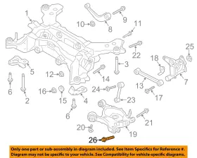 W716342S439 FORD OEM Suspension Link Rod Lower Bolt Aviator