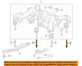 11611819 GM OEM Suspension Mounting Crossmember Rear Bolt Ats