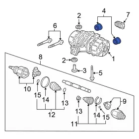 50728S3VA01 HONDA OE Left Differential Housing Insulator