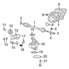 6105085AA JEEP OE Differential Mount Bolt Patriot