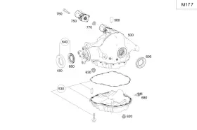 290-350-53-00 MERCEDES Rear Axle Differential