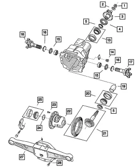 04626728 MOPAR Pinion Shaft Shim Kit