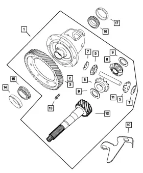 04659956AB MOPAR Differential Ring Gear