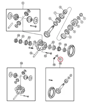 Mopar 05086687aa 1 Genuine Bearing Lock - Front/rear Differential