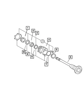 05104566AA MOPAR Rear Axle Flange Seal 2500