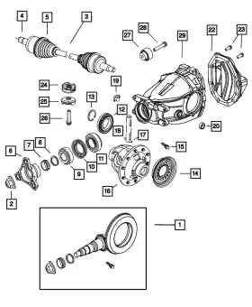 05139469AA MOPAR Differential Bearing Retaining Ring Shim