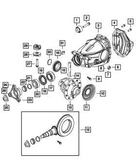 05175450AB MOPAR Ring Pinion Gear