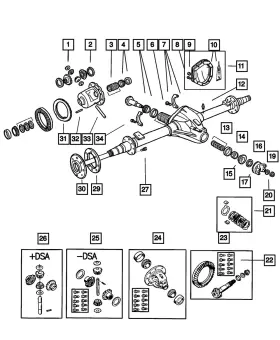 5015672AA MOPAR Rear Axle Housing