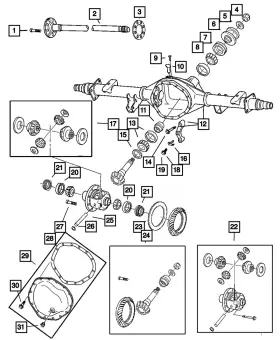 5086794AB MOPAR Pinion Shaft Shim Kit