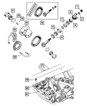 52104605AB MOPAR Rear Axle Harness