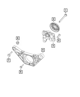 68155103AB MOPAR Differential Bracket
