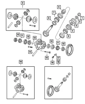 68217035AA MOPAR Ring Pinion Gear Kit 3500