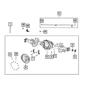 68332858AA MOPAR Differential Cover 1500
