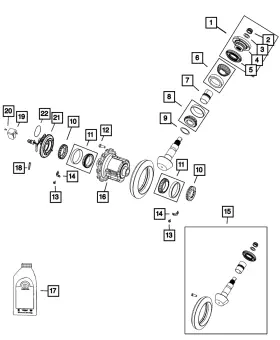 68455374AA MOPAR Pinion Shaft Shim Kit