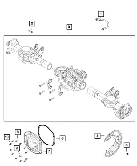 68526800AA MOPAR Differential Cover 1500