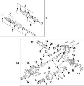 38189-CA01A NISSAN Differential Pinion Seal