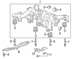 23436815 CADILLAC Rear Suspension Crossmember Front Mount Cts