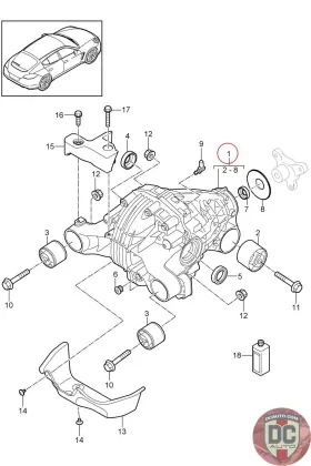 97035001107 PORSCHE Rear Differential Panamera