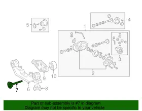 90119-12438 TOYOTA Differential Mount Bolt Matrix #2