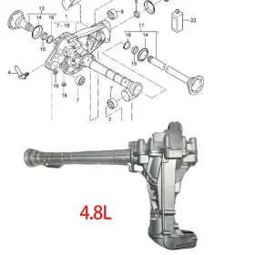 95834901102 TRANSFERAUTO Front Axle Differential Porsche