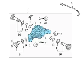 0AC525017D VOLKSWAGEN Rear Tdi Axle Differential Vw Touareg #3