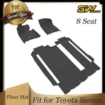 3w Floor Mats Liner For Toyota Sienna 2021-2025 Tpe 1st, 2nd And 3rd Row 8 Seat. Fixed Price $135.99.