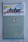 Archer Fine Transfers 1/72 - 76 German Wwii Turret Numbers (white) Ar74001w. Fixed Price $6.26.