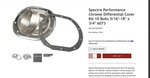 New Spectre 6073 Performance Chrome Differential Cover Ford 10 Bolt 79-03. Fixed Price $50.00.