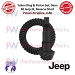 Yukon Replacement Ring & Pinion Front Gear Set 4.88 Ratio For Jeep Wrangler Jk. Fixed Price $396.89.