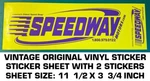 Speedway Motors Speed Shop - Vintage Original Vinyl Decal Sticker Sheet Racing. Fixed Price $8.70.