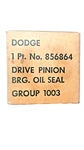 1940-52 Chrysler C27 C33 C37 C40 C47 C50 C53 1948-60 Dodge Truck Nos Pinion Seal. Fixed Price $24.95.