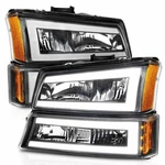 Anzo For Chevy Silverado 1500/2500/3500 2003-2006 Crystal Headlights W/light Bar. Fixed Price $561.87.