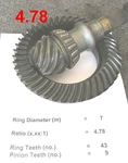 Honda S2000 Mazda Rx-7 Lsd *4.78* Differential Racing 7" Ring And Pinion Gear. Fixed Price $479.00.