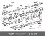 Oe Bearing, Radial Ball For Counter Gear Rear, 9036534009 Toyota 90365-34009. Fixed Price $87.29.