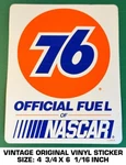 Union 76 Official Fuel Of Nascar - Vintage Original Vinyl Decal Sticker Racing. Fixed Price $7.30.