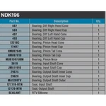 Ntn Ndk196 Axle Differential Bearing And Seal Kit. Fixed Price $798.00.