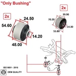 Rear 4 Differencial Assembly Bushing For Mitsubishi Lancer 09-17 Oequality 4wd. Fixed Price $171.90.