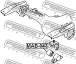 Febest Mab-043 Front Differential Mount Bushing For Mitsubishi Montero 1991-2001. Fixed Price $38.99.
