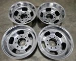 Vintage 16.5" X 9.75 8 Lug Slotted Wheels Ford Dodge Chevy Usa Made. Fixed Price $830.00.
