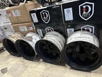 16.5 Vintage 16.5x9.75 Steel Wagon Wheels 8x6.5 Chevy Dodge 2500 Old Ford 8-lug. Fixed Price $499.95.