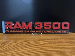 Second 2nd Gen Dodge Ram 3500 Cummins Turbo Diesel Badge Red - Oem New Old Stock. Fixed Price $149.95.