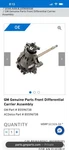 2016-2020 Cadillac Ct6 Differential... The Part Number 85596738 Is A Gm Carrier. Fixed Price $1800.00.
