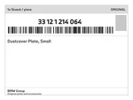 Genuine Bmw Dustcover Plate, Small 33-12-1-214-064 New. Fixed Price $12.92.