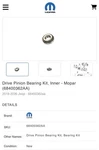 New Genuine Mopar 68400362aa Pinion Bearing Jeep. Fixed Price $42.85.