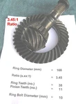 Bmw E30 168mm Differential *3.45 Ratio* Ring & Pinion Gear Set Small Case Lsd. Fixed Price $599.00.